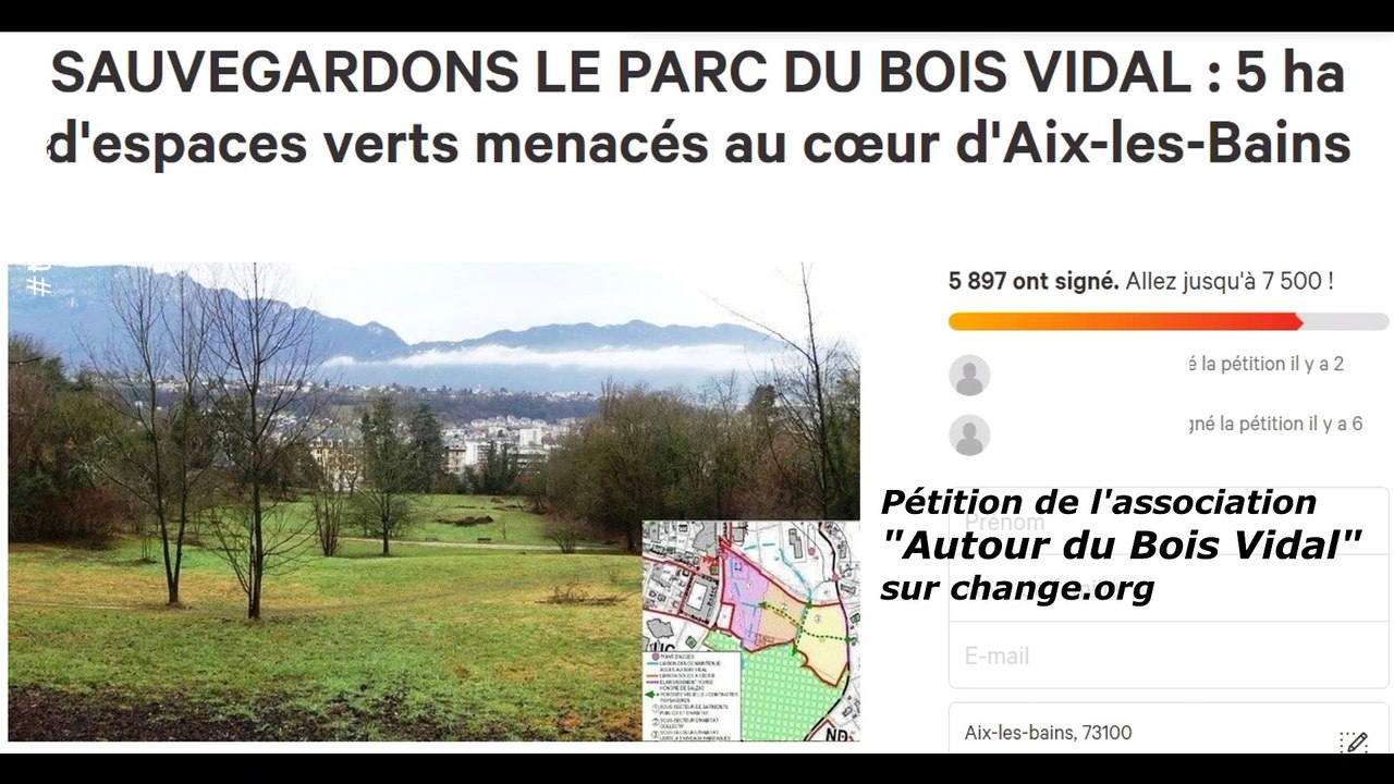 "En Marche“ d'Aix les Bains s'intéresse au Bois Vidal