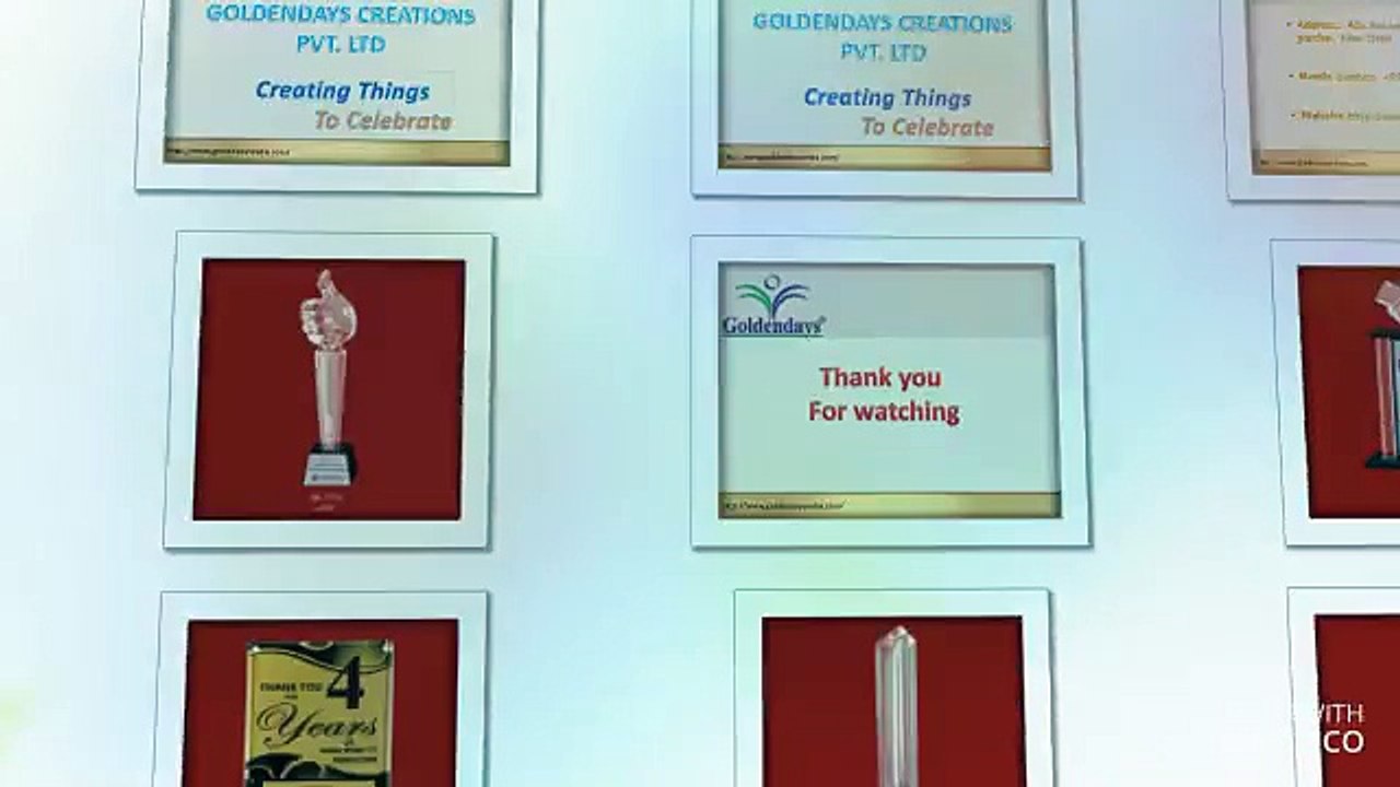 Promotional Trophies Manufacturer | Goldendays