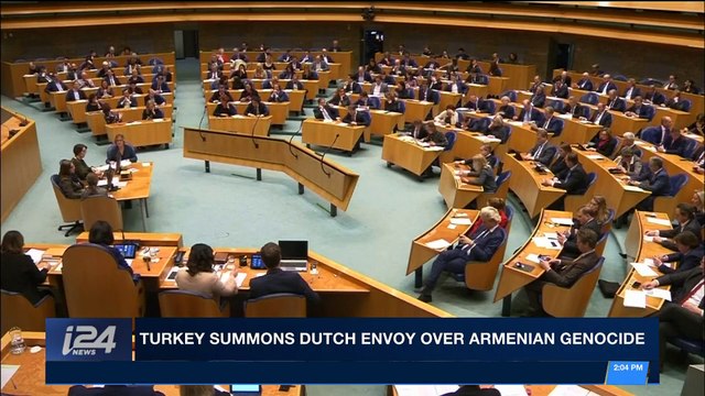 i24NEWS DESK | Turkey summons Dutch envoy over Armenian genocide | Friday, February 23rd 2018