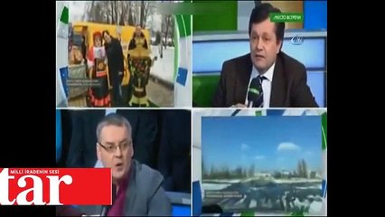 Ukraynalı siyaset bilimci ile Rus program sunucusu canlı yayında kavga etti