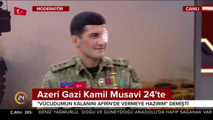 Azerbaycanlı Gazi Kamil Musavi 24 TV'de