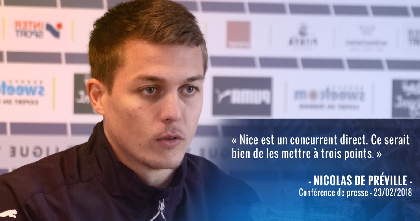 Nicolas De Préville face à la presse avant Bordeaux-Nice