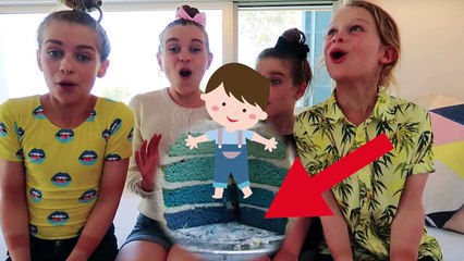 BABY GENDER REVEAL *emotional* 4 KIDS EAT GENDER REVEAL CAKE