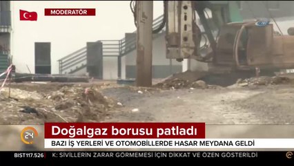 Doğalgaz borusu patladı