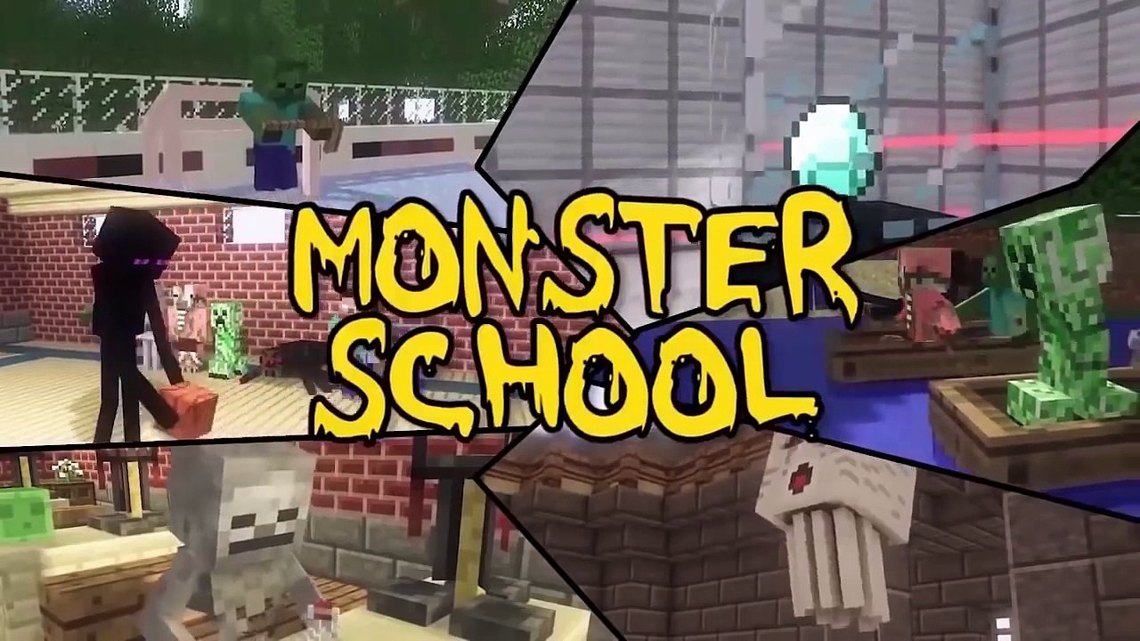 Monster School- Pig Riding - Weapons - Bombs - Robbery Challenge - Minecraft Animation