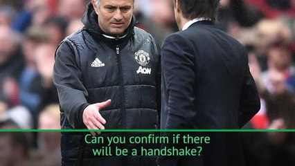 Download Video: Conte dismisses questioning over Mourinho handshake