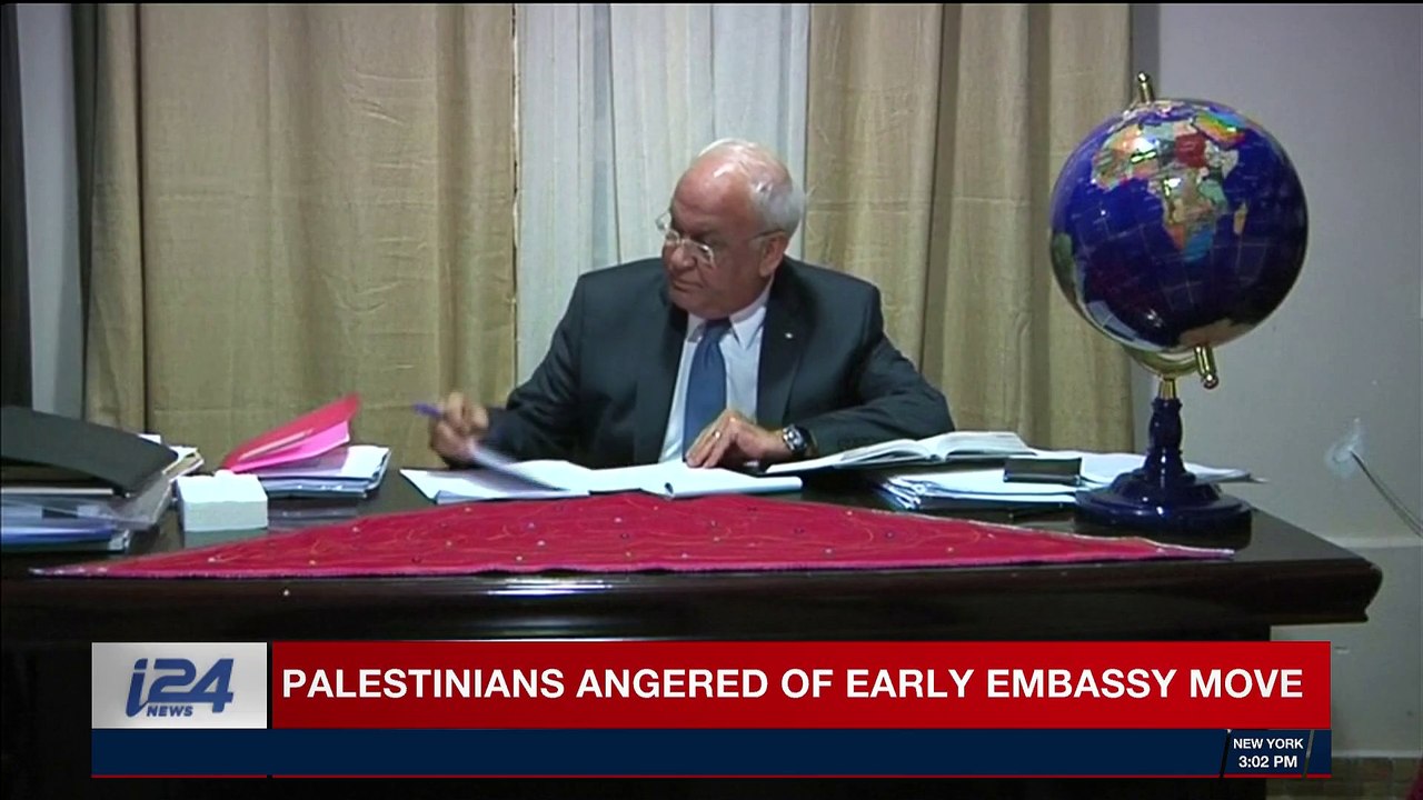 i24NEWS DESK | Palestinians angered of early Embassy move | Friday, February 23rd 2018