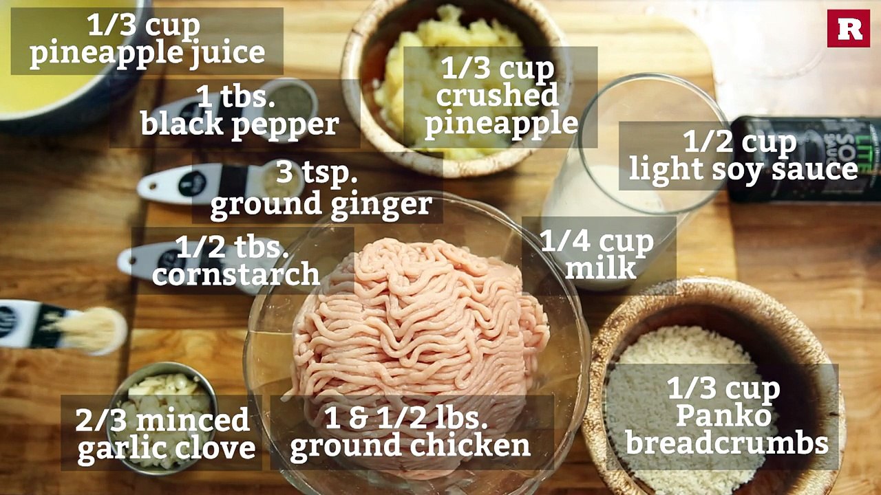 Let'e Make: Chicken Teriyaki Meatballs in 7 quick steps.