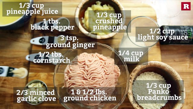 Let'e Make: Chicken Teriyaki Meatballs in 7 quick steps.