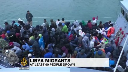  Boat sinks off Libya coast, at least 90 migrants drown