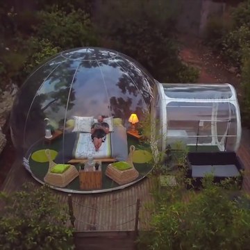 Ce bubble hotel est juste merveilleux! Dormir la tête sous les étoiles dans des bulles transparentes