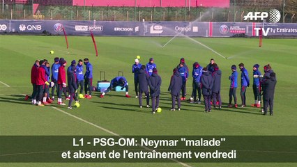 Football/PSG-OM: Neymar "malade" et absent de l'entraînement