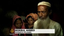 Rohingya refugees fleeing Myanmar to Bangladesh