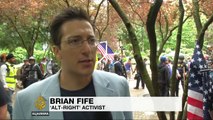 Clashes erupt in Portland at far-right, anti-Trump rallies