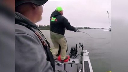 Lancha arrolla a bote saltar al agua para salvar la vida