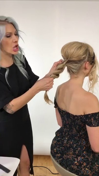 Quick and easy braided updo tutorial for beginners