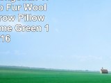 Genuine Mongolian Tibetan Lamb Fur Wool Square Throw Pillow Cushion Lime Green 16x16