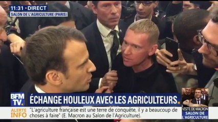 “On est gagnant sur le Mercosur”: échange houleux entre Macron et les agriculteurs