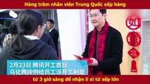 Hàng trăm nhân viên Trung Quốc xếp hàng từ 3 giờ sáng để nhận lì xì từ sếp lớn