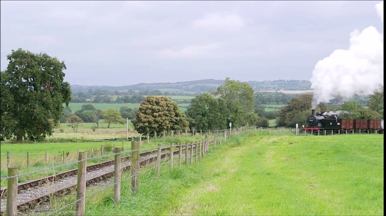 Steam Engine Hauling a Freight Train along a Country Railway Line