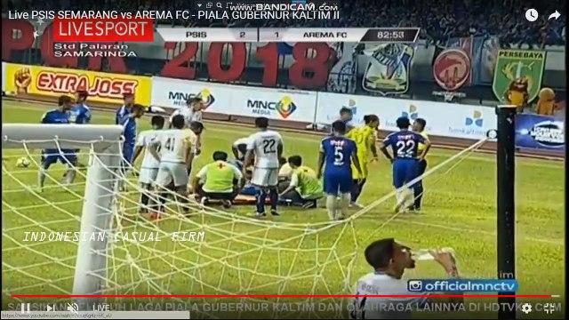 Bruno Silva Cedera - Pelanggaran Keras Arthur Cunha terhadap Bruno Silva - PSIS vs AREMA PGK 2018
