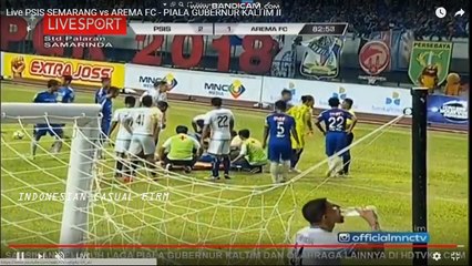 Bruno Silva Cedera - Pelanggaran Keras Arthur Cunha terhadap Bruno Silva - PSIS vs AREMA PGK 2018