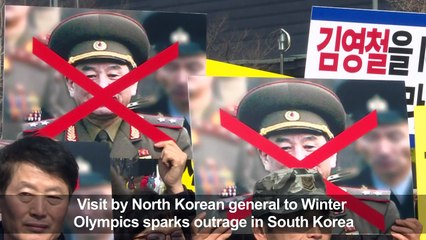 Relatives protest visit by N. Korea general over warship sinking