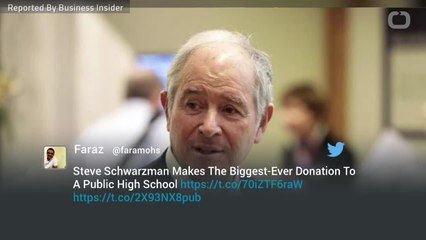 Billionaire Steve Schwarzman Gave Historical Gift To His High School