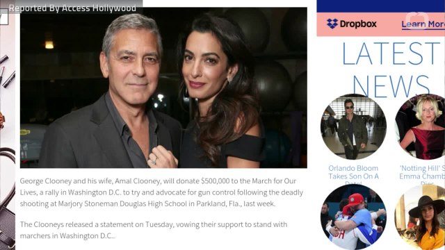 George Clooney & Amal Clooney Pledge Their Support For Parkland Students' March