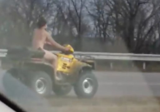 Police Pursue Naked Man Riding ATV on Missouri Highway