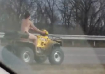 Police Pursue Naked Man Riding ATV on Missouri Highway