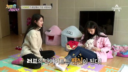 운동 돌입한 러브 (with 미주) '다이어트 넘나 쉬운 것^_^'