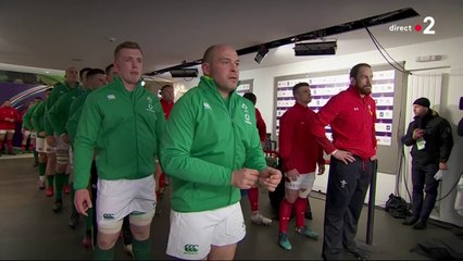 6 Nations : L'entrée des Irlandais et des Gallois sur la pelouse de l'Aviva Stadium !
