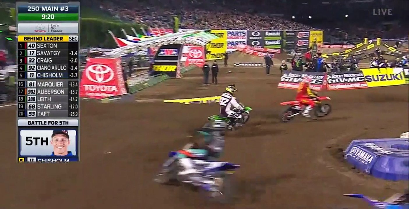 AMA Supercross 2018 Rd 3 Anaheim 2 - 250 WEST Main Event 3 (from 3) HD 720p - part 3 (Monster Energy SX, round 3 for 250 WEST part 3, California) main event/part 3 of 3