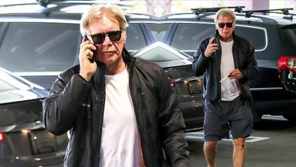 No slowing down! Harrison Ford, 75, heads to the gym in Los Angeles wearing baggy shorts and a lightweight jacket.