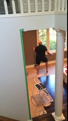 Caught my husband dancing whilst painting our family room