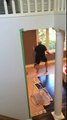 Caught my husband dancing whilst painting our family room