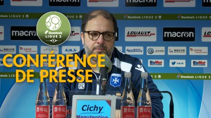 Conférence de presse AJ Auxerre - Valenciennes FC (2-0) : Pablo  CORREA (AJA) - Réginald RAY (VAFC) - 2017/2018