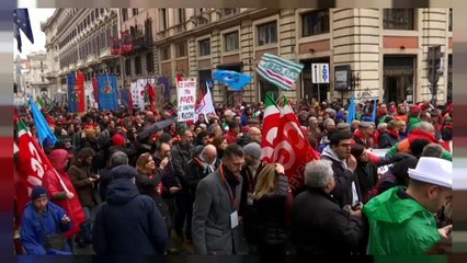Jornada de manifestaciones en Italia