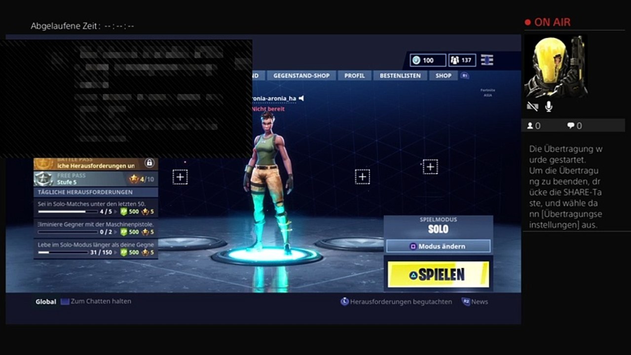 PS4-Live-Übertragung von aronia gamar