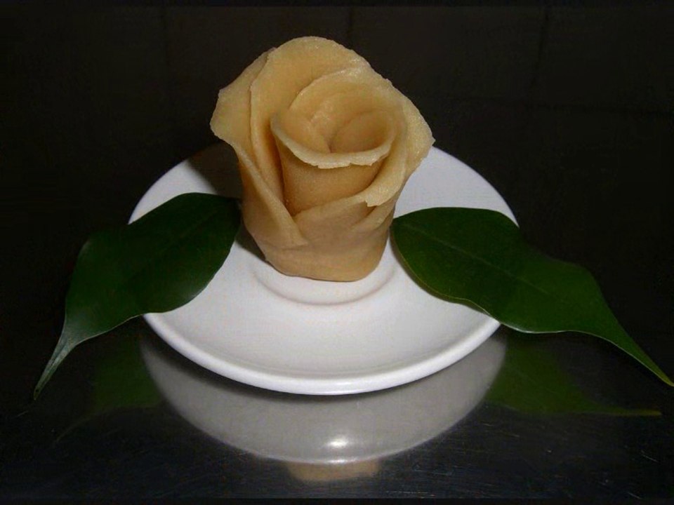 Weisse Rose, Marzipanrose, Herstellung