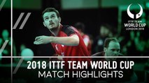 2018 Team World Cup Highlights I Paul Drinkhall/Samuel Walker vs Gustavo Tsuboi/Eric Jouti (1/4)