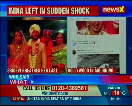 SHOCKING! Bollywood actress Sridevi passes away due to cardiac arrest in Dubai