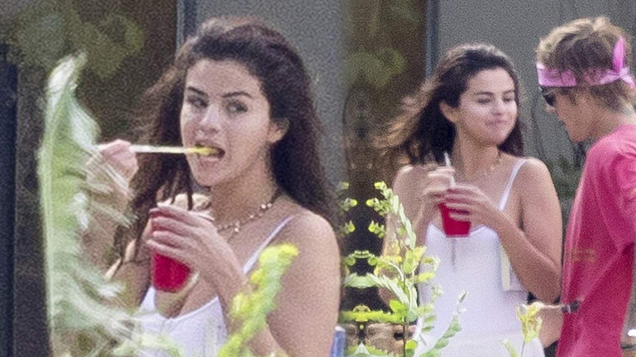 Smitten Selena Gomez gazes at her lover Justin Bieber as they steal private time together after his dad's Jeremy's lavish wedding in Jamaica.