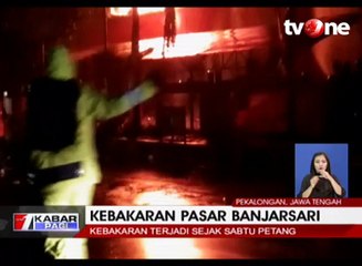 Kebakaran Besar Hanguskan Pasar Banjarsari Pekalongan