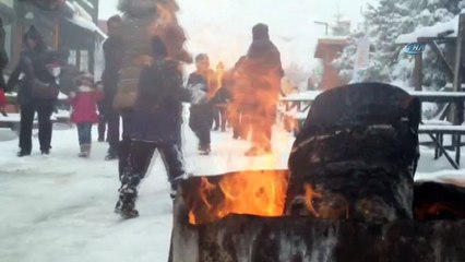 Kocaeli'nin yüksek kesimlerinde kar yağışı başladı