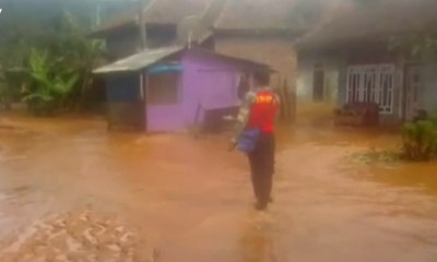 Sungai Cibinong Meluap, 2 Desa Terdampak Longsor Mengungsi
