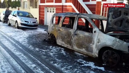 Lorient. Huit véhicules touchés par un incendie