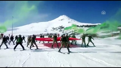 Mehmetçikler kayak öğreniyor - SİVAS