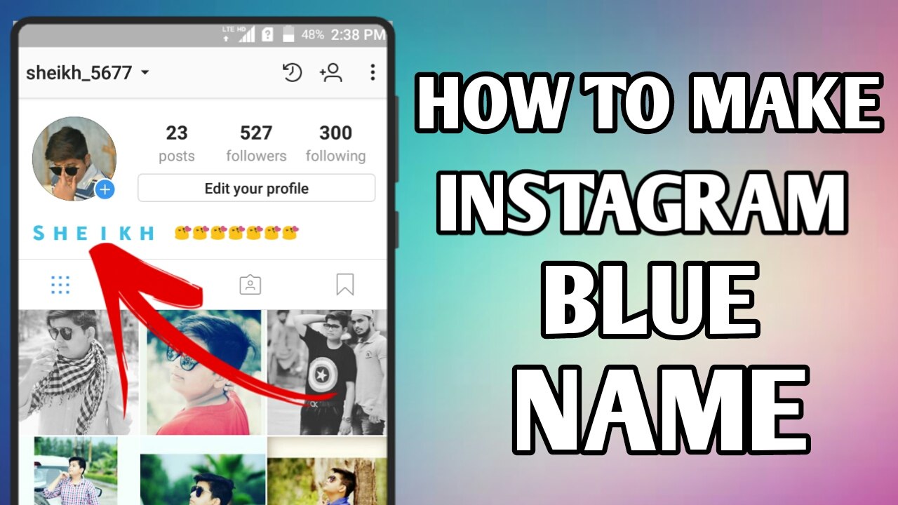 How to make your Instagram Name Blue || Instagram Ke Account Pr Blue colour Se Apne naam kaise likhe